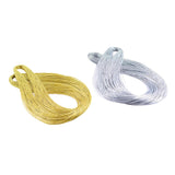 Maxbell 2 Pieces Jewelry Braided Thread Metallic Cords Jewellery Making Accessory