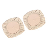 Maxbell 2PCS Jacquard Polyester Stretch Wedding Dining Chair Seat Cover Beige_M