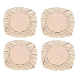 Maxbell 4PCS Jacquard Polyester Stretch Wedding Dining Chair Seat Cover Beige_M