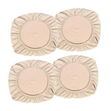 Maxbell 4PCS Jacquard Polyester Stretch Wedding Dining Chair Seat Cover Beige_M
