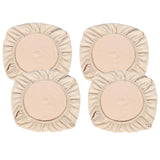 Maxbell 4PCS Jacquard Polyester Stretch Wedding Dining Chair Seat Cover Beige_M