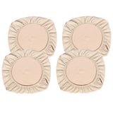 Maxbell 4PCS Jacquard Polyester Stretch Wedding Dining Chair Seat Cover Beige_M