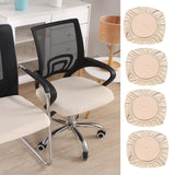 Maxbell 4PCS Jacquard Polyester Stretch Wedding Dining Chair Seat Cover Beige_M