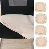 Maxbell 4PCS Jacquard Polyester Stretch Wedding Dining Chair Seat Cover Beige_M