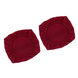 Maxbell 2PCS Jacquard Polyester Stretch Wedding Dining Chair Seat Cover Burgundy_M