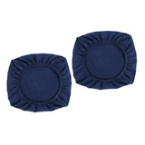 Maxbell 2PCS Jacquard Polyester Stretch Wedding Dining Chair Seat Cover Dark Blue_M
