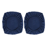 Maxbell 2PCS Jacquard Polyester Stretch Wedding Dining Chair Seat Cover Dark Blue_M