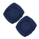 Maxbell 2PCS Jacquard Polyester Stretch Wedding Dining Chair Seat Cover Dark Blue_M