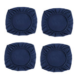 Maxbell 4PCS Jacquard Polyester Stretch Wedding Dining Chair Seat Cover Dark Blue_M