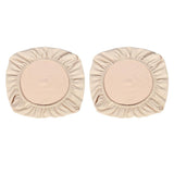 Maxbell 2PCS Jacquard Polyester Stretch Wedding Dining Chair Seat Cover Beige_L