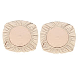 Maxbell 2PCS Jacquard Polyester Stretch Wedding Dining Chair Seat Cover Beige_L