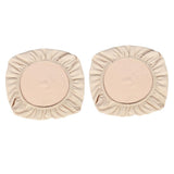 Maxbell 2PCS Jacquard Polyester Stretch Wedding Dining Chair Seat Cover Beige_L