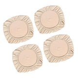 Maxbell 4PCS Jacquard Polyester Stretch Wedding Dining Chair Seat Cover Beige_L