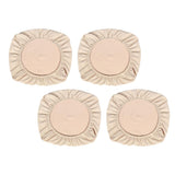 Maxbell 4PCS Jacquard Polyester Stretch Wedding Dining Chair Seat Cover Beige_L