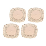 Maxbell 4PCS Jacquard Polyester Stretch Wedding Dining Chair Seat Cover Beige_L