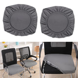 Maxbell 2PCS Jacquard Polyester Stretch Wedding Dining Chair Seat Cover Grey_L