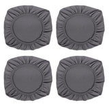 Maxbell 4PCS Jacquard Polyester Stretch Wedding Dining Chair Seat Cover Grey_L