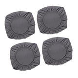 Maxbell 4PCS Jacquard Polyester Stretch Wedding Dining Chair Seat Cover Grey_L
