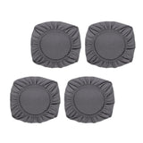 Maxbell 4PCS Jacquard Polyester Stretch Wedding Dining Chair Seat Cover Grey_L