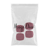 Maxbell 4PCS Jacquard Polyester Stretch Wedding Dining Chair Seat Cover Burgundy_L