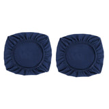 Maxbell 2PCS Jacquard Polyester Stretch Wedding Dining Chair Seat Cover Dark Blue_L
