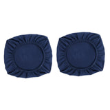 Maxbell 2PCS Jacquard Polyester Stretch Wedding Dining Chair Seat Cover Dark Blue_L