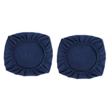Maxbell 2PCS Jacquard Polyester Stretch Wedding Dining Chair Seat Cover Dark Blue_L