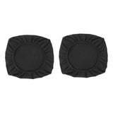 Maxbell 2PCS Jacquard Polyester Stretch Wedding Dining Chair Seat Cover Black_L