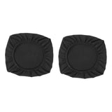 Maxbell 2PCS Jacquard Polyester Stretch Wedding Dining Chair Seat Cover Black_L