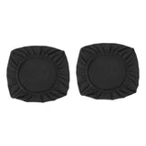 Maxbell 2PCS Jacquard Polyester Stretch Wedding Dining Chair Seat Cover Black_L