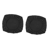 Maxbell 2PCS Jacquard Polyester Stretch Wedding Dining Chair Seat Cover Black_L