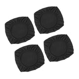 Maxbell 4PCS Jacquard Polyester Stretch Wedding Dining Chair Seat Cover Black_L