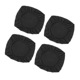 Maxbell 4PCS Jacquard Polyester Stretch Wedding Dining Chair Seat Cover Black_L