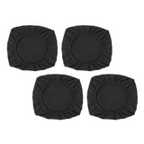 Maxbell 4PCS Jacquard Polyester Stretch Wedding Dining Chair Seat Cover Black_L