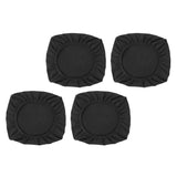 Maxbell 4PCS Jacquard Polyester Stretch Wedding Dining Chair Seat Cover Black_L