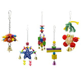 Maxbell 5 pcs Birds Chew Toy Parrot Birds Bell Swing Toys for Small to Largr Birds