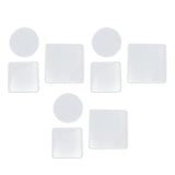 Maxbell 9Piece Resin Silicone Mold Square Round Mould for Resin Jewelry Making Tools