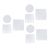 Maxbell 9Piece Resin Silicone Mold Square Round Mould for Resin Jewelry Making Tools