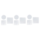 Maxbell 9Piece Resin Silicone Mold Square Round Mould for Resin Jewelry Making Tools