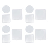 Maxbell 12Piece Resin Silicone Mold Square Round Mould for Resin Jewelry Making Tool