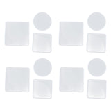 Maxbell 12Piece Resin Silicone Mold Square Round Mould for Resin Jewelry Making Tool