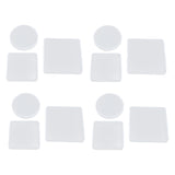 Maxbell 12Piece Resin Silicone Mold Square Round Mould for Resin Jewelry Making Tool