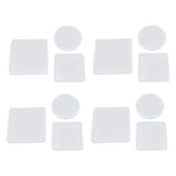 Maxbell 12Piece Resin Silicone Mold Square Round Mould for Resin Jewelry Making Tool