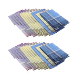 Maxbell 24Pack Men's Plaid Pattern Cotton Handkerchiefs Classic Pocket Square Hanky