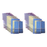 Maxbell 24Pack Men's Plaid Pattern Cotton Handkerchiefs Classic Pocket Square Hanky