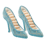 Maxbell 2pcs Blue Wedding Party Fantasy Jewelry Display Stand Holder Rack High Heels