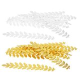 Maxbell 20 Pieces Long Leaf Branch Shape Jewelry Making Findings 120mm Silver/Golden