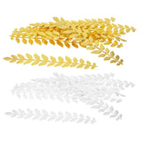 Maxbell 20 Pieces Long Leaf Branch Shape Jewelry Making Findings 120mm Silver/Golden