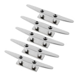 Maxbell 5x Heavy Duty 8" 316 Stainless Steel Marine Boat Flat Top Low Cleat Rope Tie