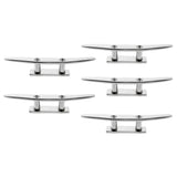Maxbell 5x Heavy Duty 8" 316 Stainless Steel Marine Boat Flat Top Low Cleat Rope Tie